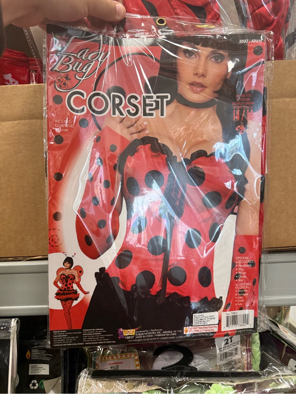 Red and Black Corset Costume - Corset